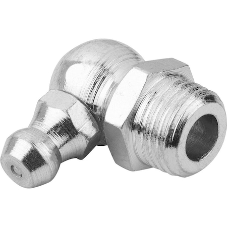 Kipp Conical Grease Nipple Angled 90 Degree, D=M06X1, Form, C, Steel, Hexagon K1132.1306100